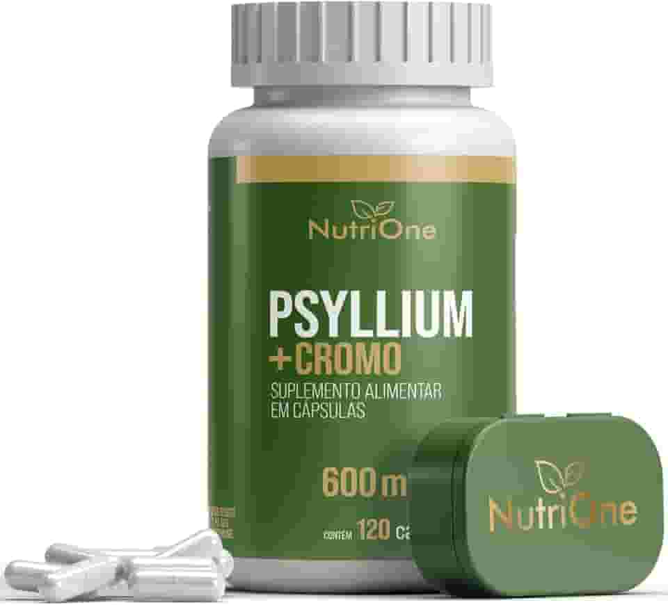 Psyllium + Picolinato de Cromo 120 Cápsulas 600mg - Nutrione
