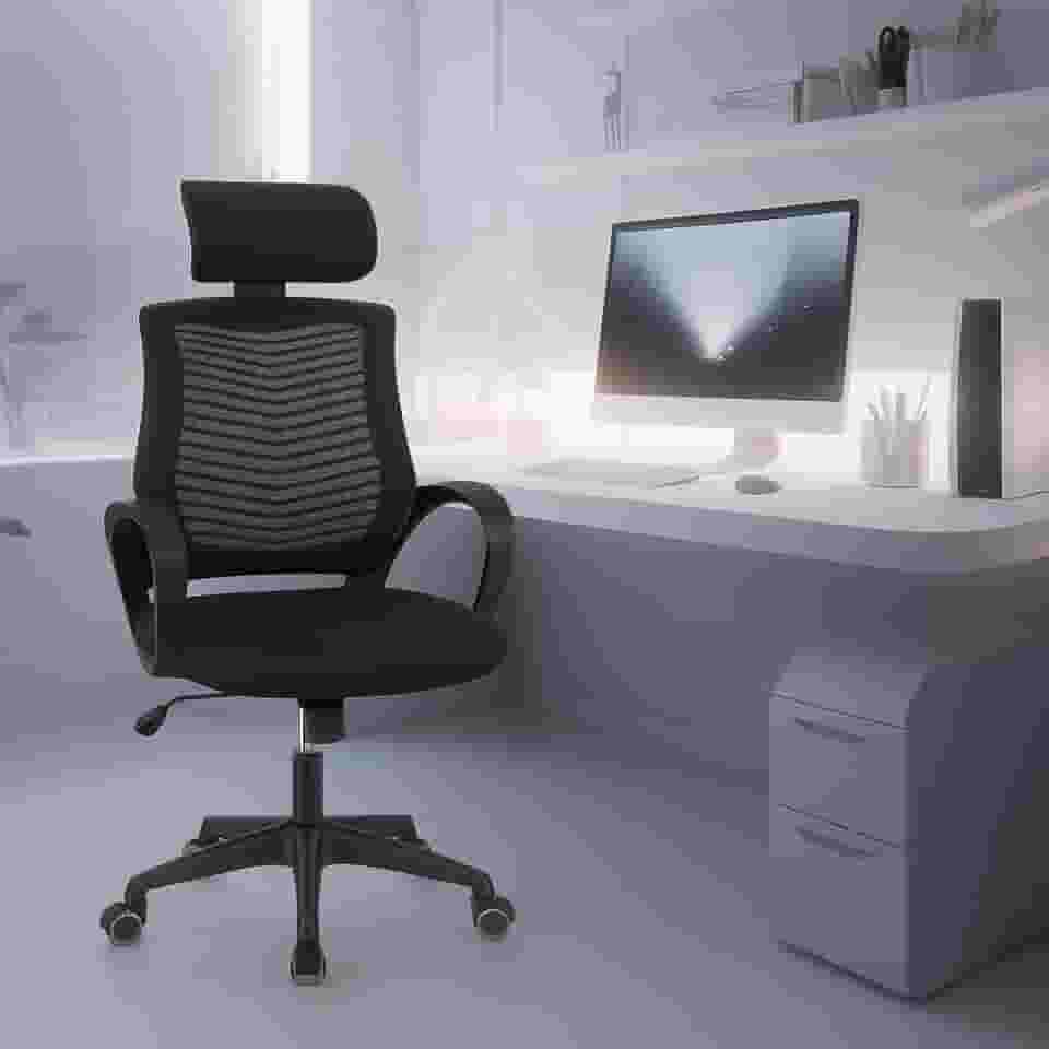 Cadeira de Escritório Ergonômica Diretor Com Apoio de Cabeça