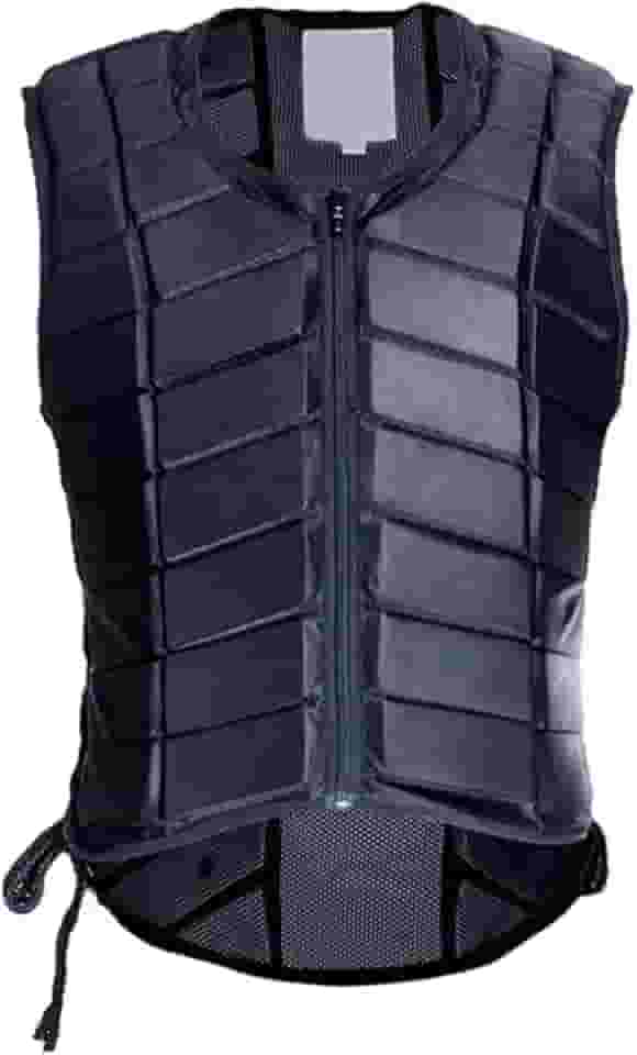 oshhni Colete equestre Equipamento equestre Zíper Mulheres Homens Colete acolchoado para equitação