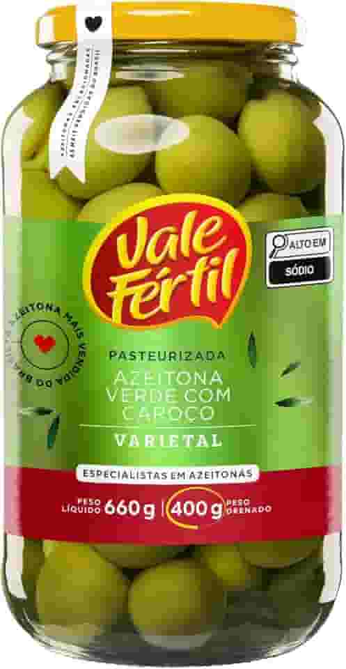 Azeitonas Verdes Vale Fértil Vidro 400g