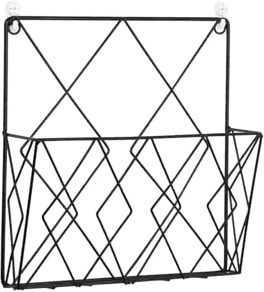 Beavorty Suporte de parede de ferro para estante de revistas, suporte organizador de livros, suporte de exibição para escritório em casa