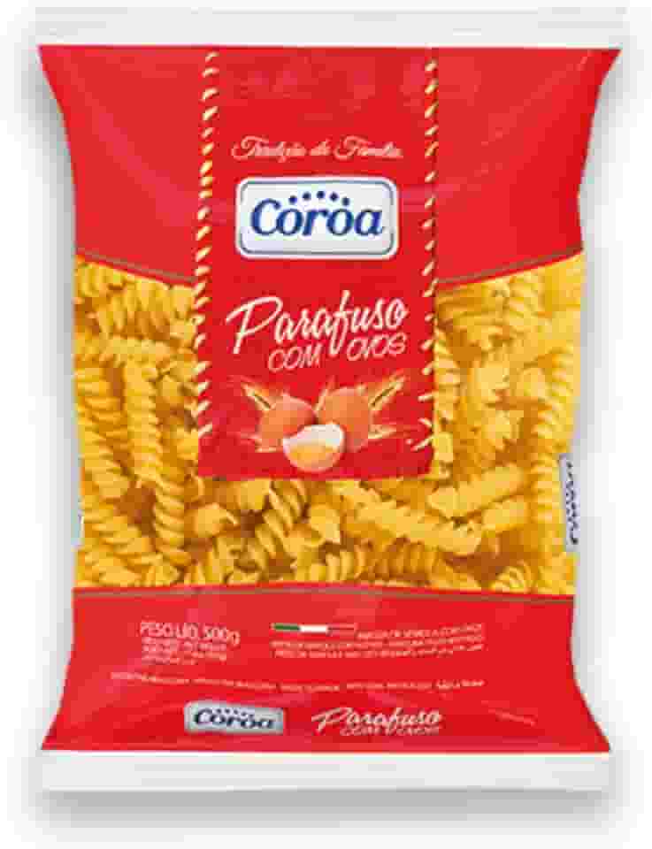 Coroa Macarrão Parafuso Com Ovos 500G Alimentos Massa Parafuso De Sêmola Com Ovos Pasta Fusilli All Uovo Vermelho Ótima Textura E Absorção De Molhos Tradição Da Família Desde 1908