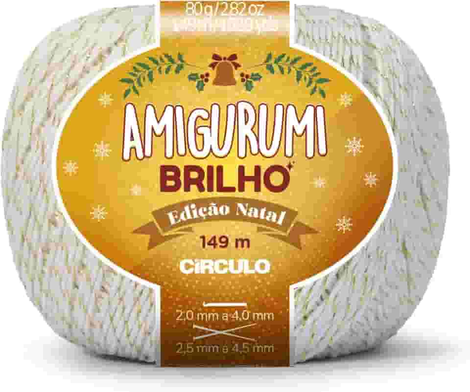 Linha amigurumi - BRILHO - Circulo (8001-Branco)