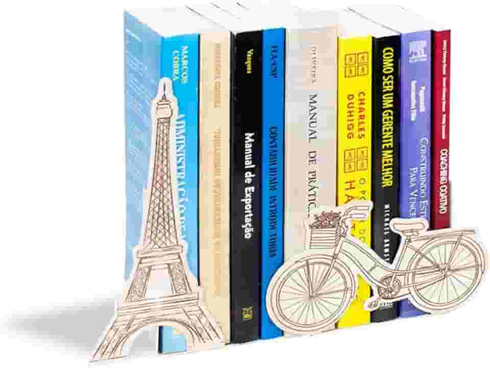 Aparador de Livros Paris, GeGuton, Bege/ Estampa