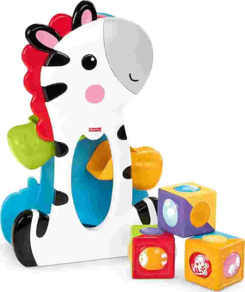 Fisher-Price Brinquedo para Bebês Zebra Blocos Surpresa para crianças a partir de 6 meses