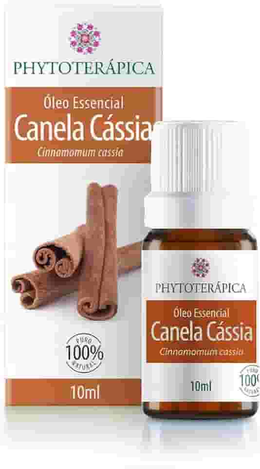 PHYTOTERAPICA - Óleo Essencial de Canela Cássia - Para Difusor, Massagem e Aromaterapia - Atua contra o desânimo, fadiga mental e sonolência - 100% Puro e Natural - Penetrante, 10ml