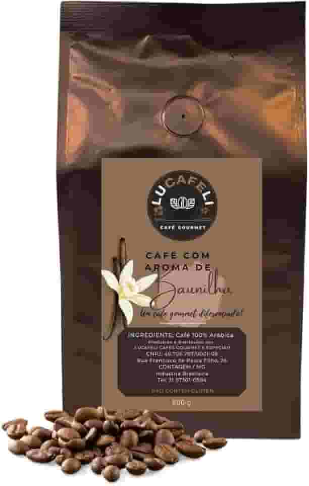 CAFÉ GOURMET AROMATIZADO 100% ARÁBICA - BAUNILHA - EM GRÃOS - 250g