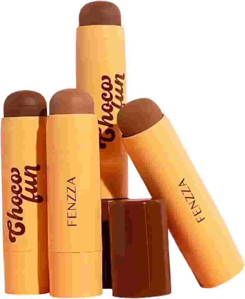 Contorno Stick Choco Fun Fenzza, Bastão com Vitamina E e Manteiga de Karité, Aroma de Chocolate - Maquiagem (70%)