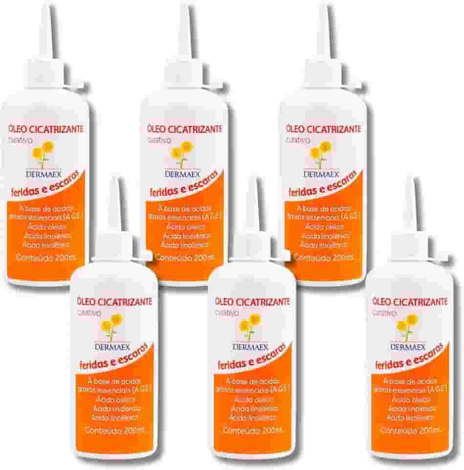 Dermaex Oleo de Girassol Para Feridas Cicatrizante 6x200mL
