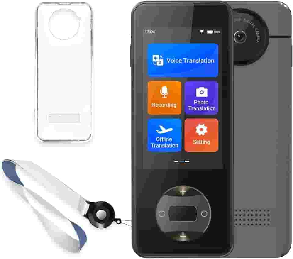 Dispositivo tradutor de idiomas sem necessidade de WiFi Tradutor instantâneo 2024 para 144 idiomas e acentos AI Electronic Foreign Language Translators W10S Cinza