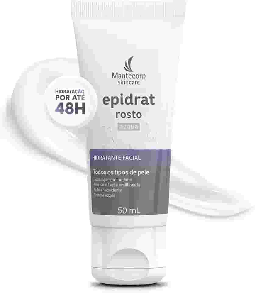 Hidratante Facial Epidrat Acqua - 50ml - Textura Leve e Rápida Absorção - Mantecorp