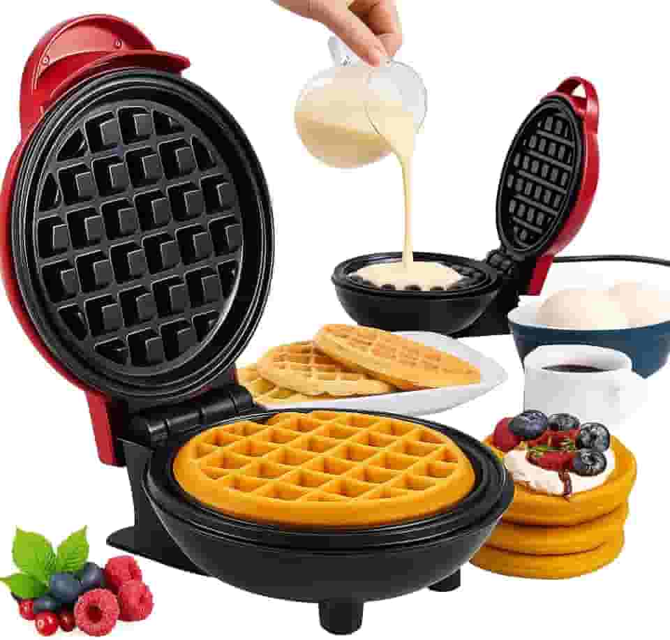 Máquina de Waffles Pequena 110v - Prática e Simples de Operar Perfeita para um Café da Manhã Ágil Superfície Antiaderente e Prepara em Poucos Minutos Ideal para Lanches e Doces Artesanais - Premium