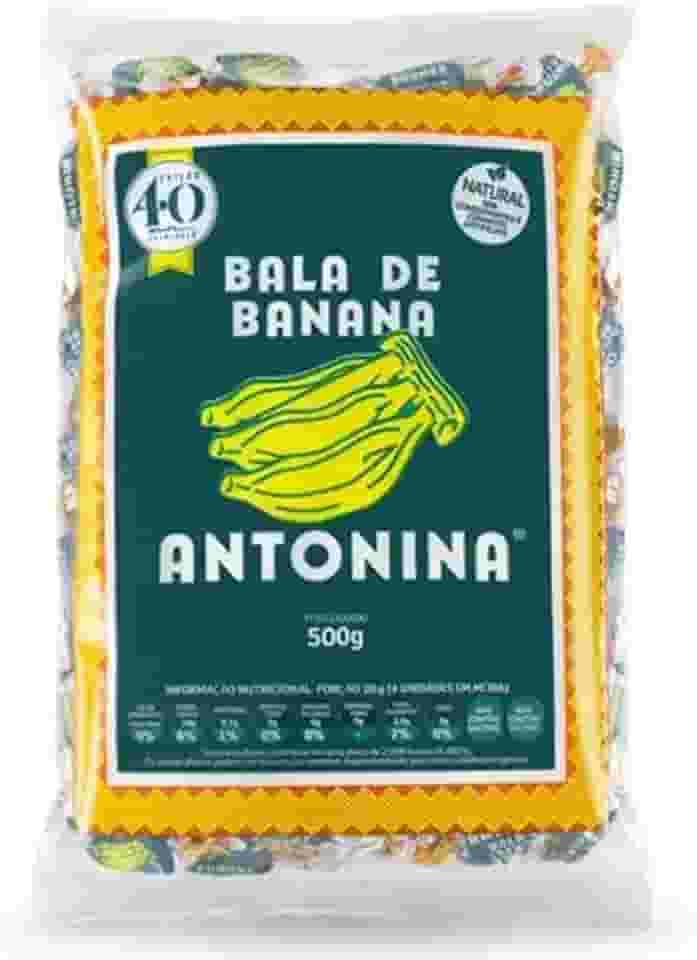 Bala De Banana Natural Sem Conservantes 500g - Antonina