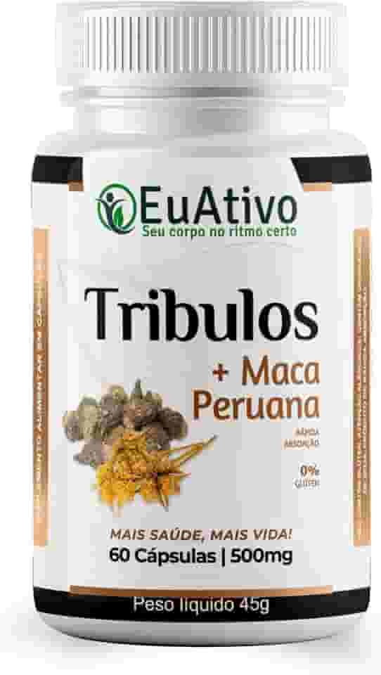 Maca Peruana e TriboTerra 500mg 60 Cápsulas EuAtivo