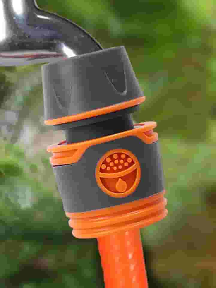 Mangueira de jardim, conectores rápidos, extensor de torneira, conexão de mangueira para jardins, acessórios de tubulação de água, laranja1