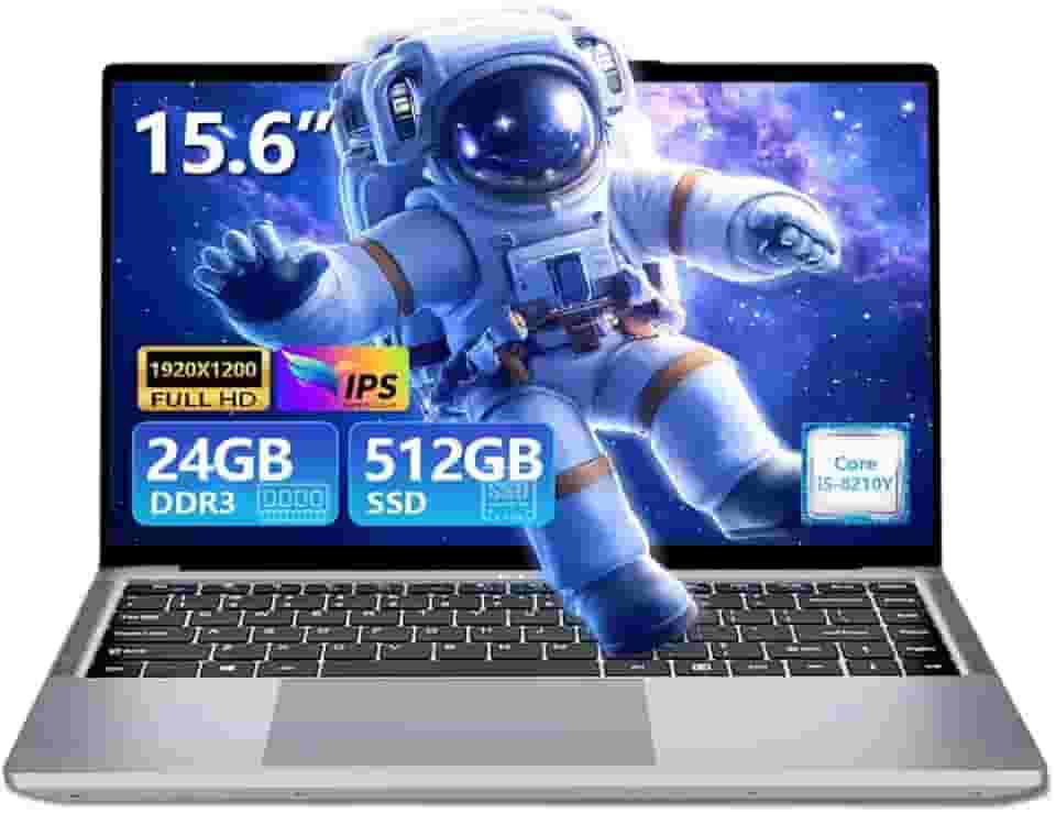 Laptop para jogos, processador i5 para laptop de 15,6 polegadas (até 3,60 GHz), SSD DDR3 de 24 GB de 512 GB, tela Full HD 1920 x 1200, abertura de ângulo de 180, WiFi 5, HDMI, Win 11 Pro, computador