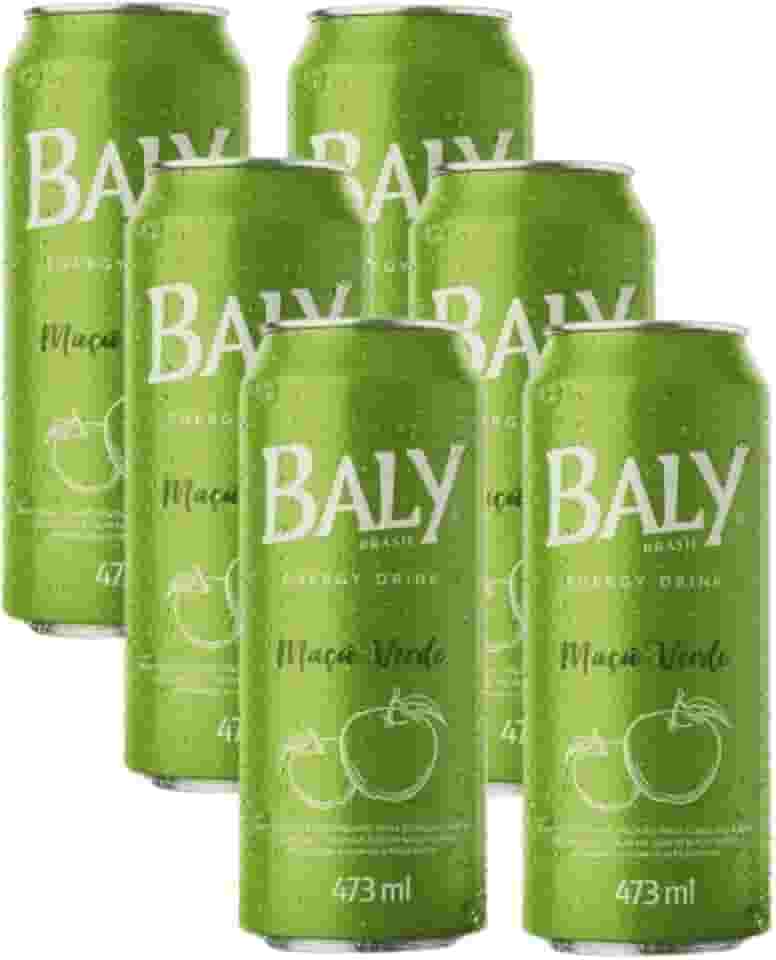 Baly Energético Maçã Verde 473ml Com 6 unidades