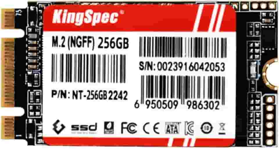 KingSpec SSD M.2 SATA Interno de 256 GB 2242 SATA III 6 Gbps, Unidade de Estado NGFF Ultrafina para Desktop/Laptop/Notebook