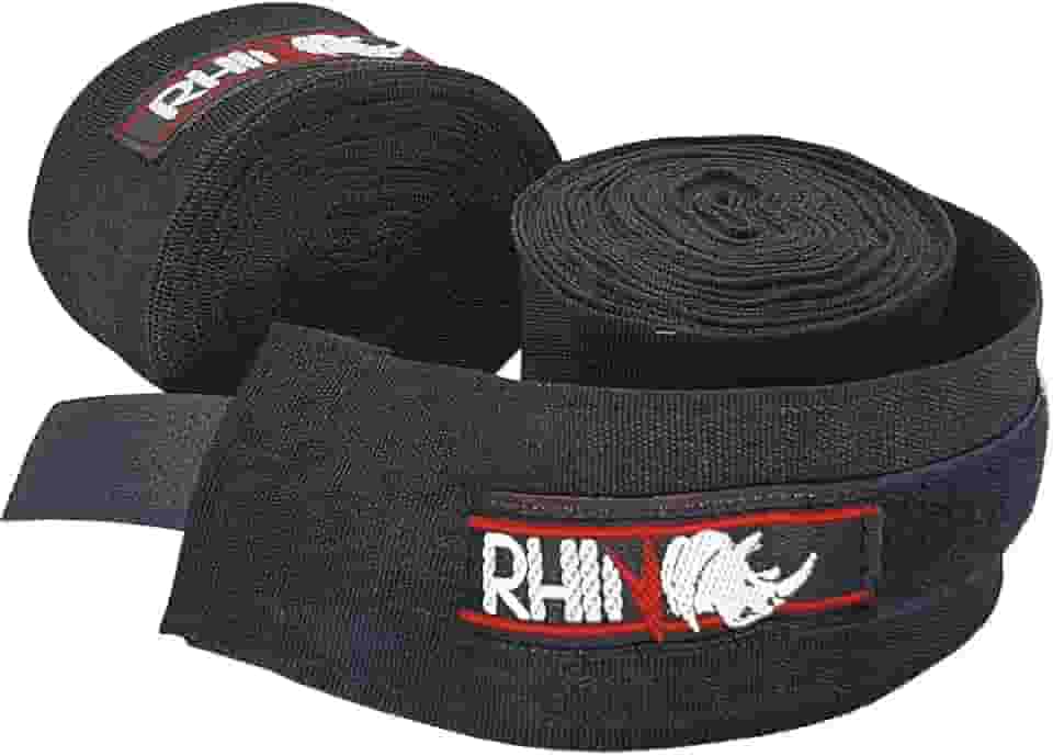 Bandagem Atadura Elástica Muay Thai Boxe Cor Preto - Rhino by Spank