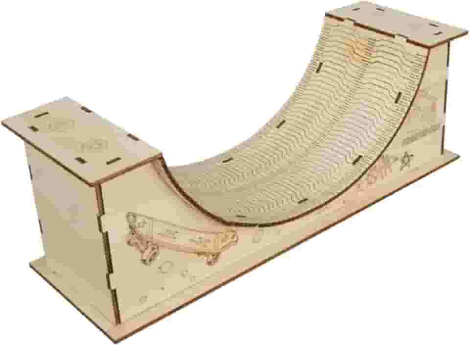 menolana Rampa de skate de dedo em madeira, adereços para presente, acessórios de treinamento de skate de alto desempenho, kit para pista de skate, brinquedo, U Shape Slope