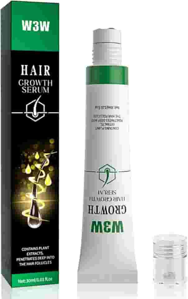 Soro para crescimento capilar, ampola orrenaturals Hair Revival 3% Rosemary Hair Growth Serum Roll On 30 ml de óleo de crescimento capilar para queda de cabelo e afinamento