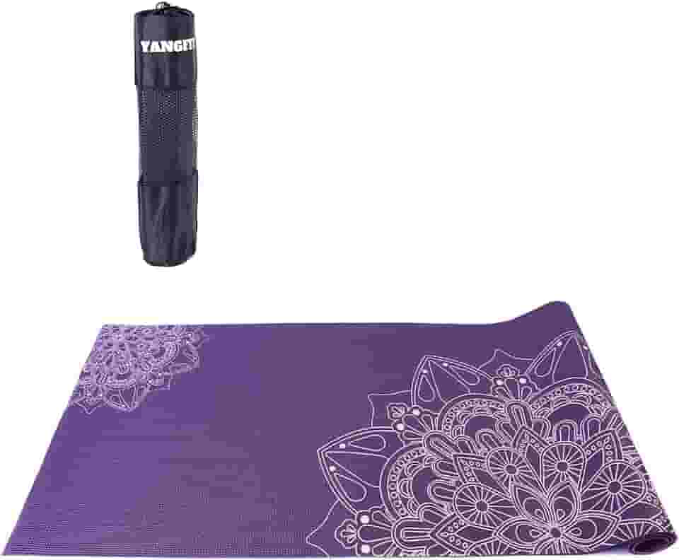 Tapete Yoga Mat Pilates PVC Ecológico 5mm Mandala Yangfit
