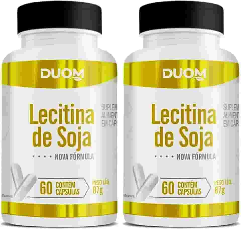 Lecitina de Soja 60cps 1000mg Duom | Kit 2 Frascos