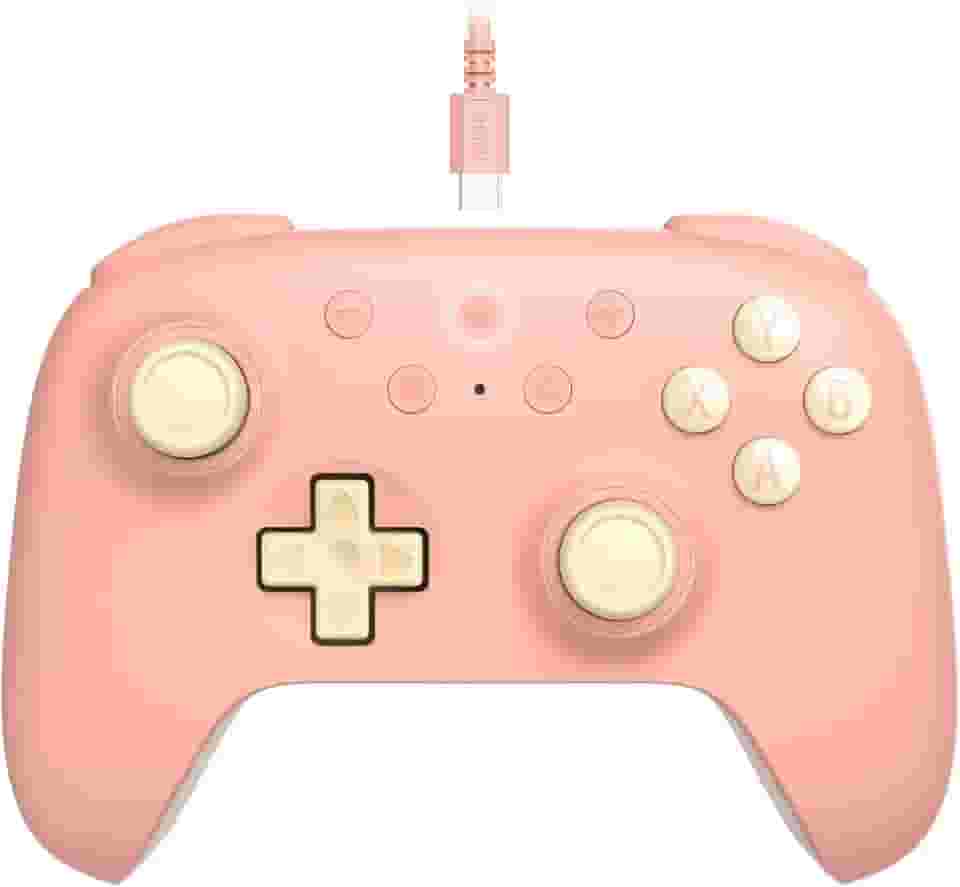8Bitdo Ultimate 2C Wired Controller for Windows PC and Android, with 1000Hz Polling Rate, Hall Effect Joysticks and Hall Triggers, and Remappable L4/R4 Bumpers (Peach)