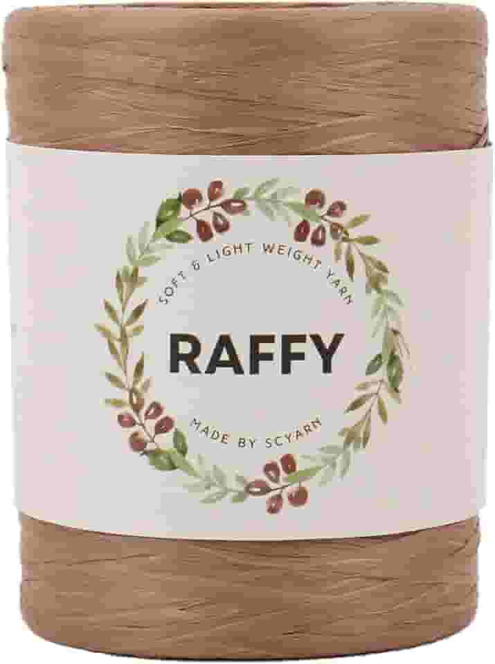 Fio de fita RAFFY para tricô e crochê macio e leve para fazer bolsa de praia de verão e chapéu de sol Col.116