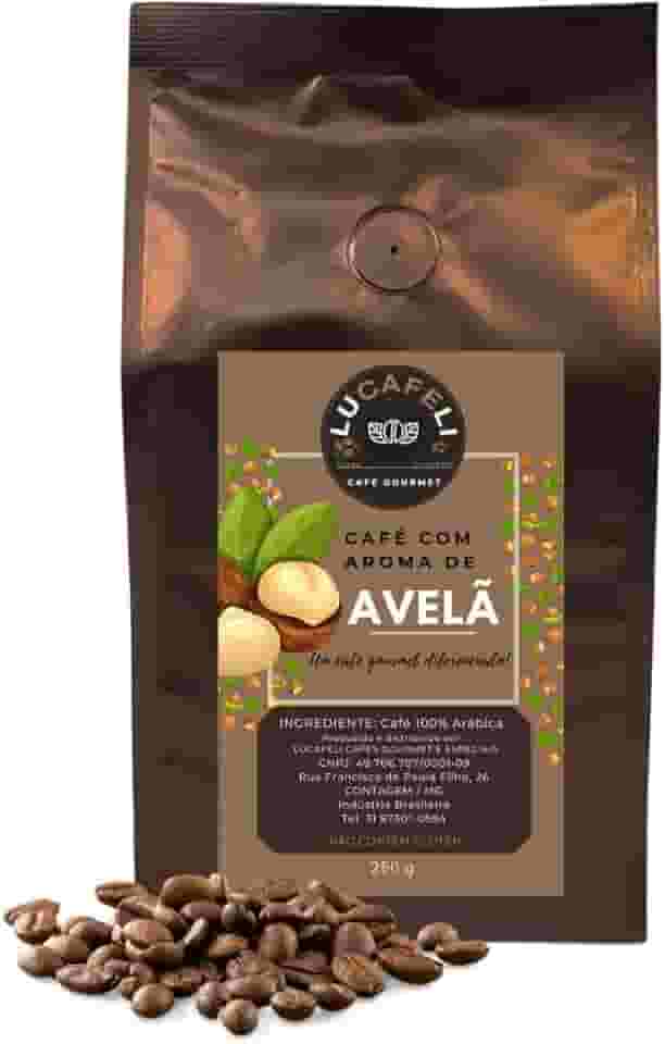CAFÉ GOURMET AROMATIZADO 100% ARÁBICA - AVELÃ - EM GRÃOS - 250g