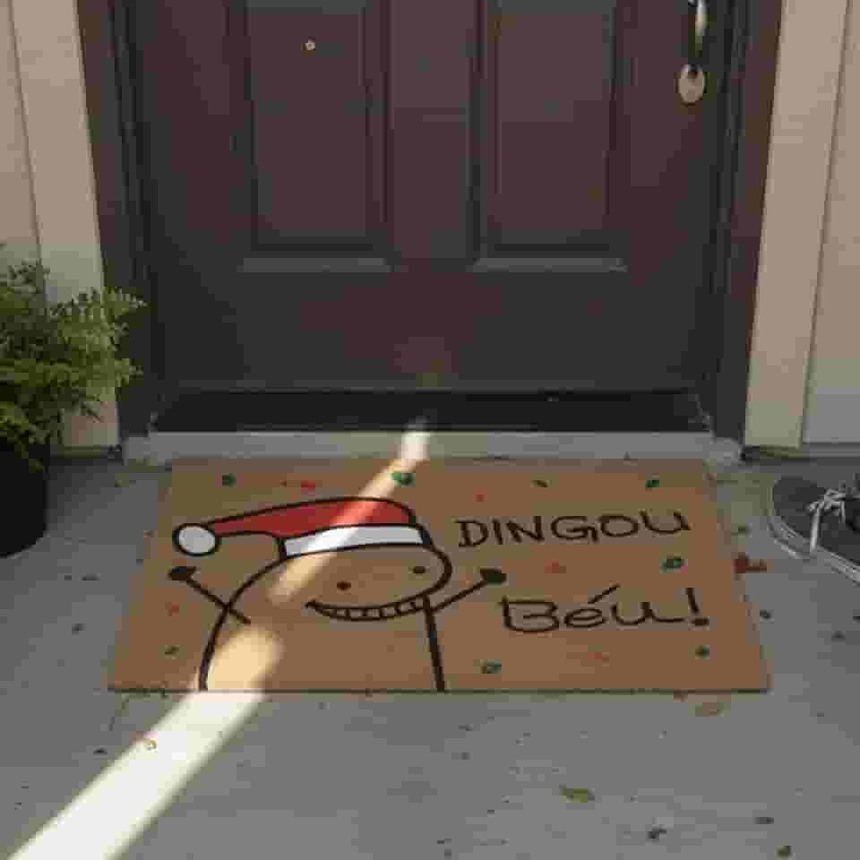 Natal Capacho Porta de Entrada Diversas Estampas e Tamanhos (70x30, Flork Natal)