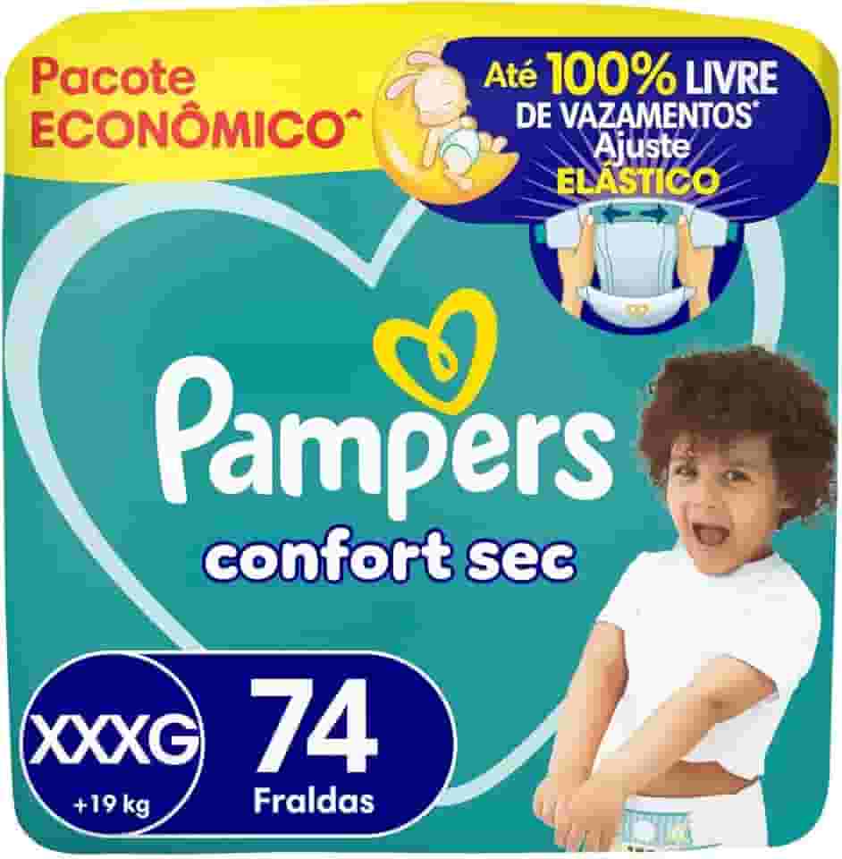 Fralda Pampers Confort Sec Tamanho XXXG 74 Unidades