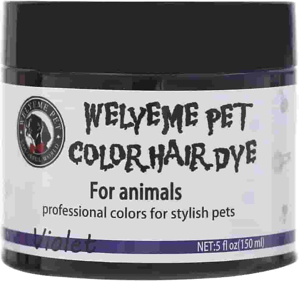 Tintura de pelo de cachorro, tintura permanente de pelos para animais de estimação, tintura profissional segura para cães, cor brilhante para cães e cavalos (violeta-2)