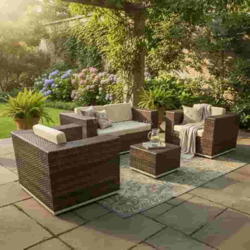 Jogo Para Varanda e Jardim De Sofá e Poltronas Em Alumínio