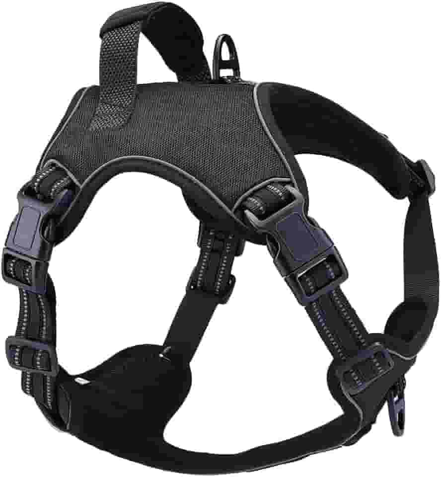 Peitoral Antipuxão Colete Resistente Cães Fortes MADOG Power Preta (tamanho G)