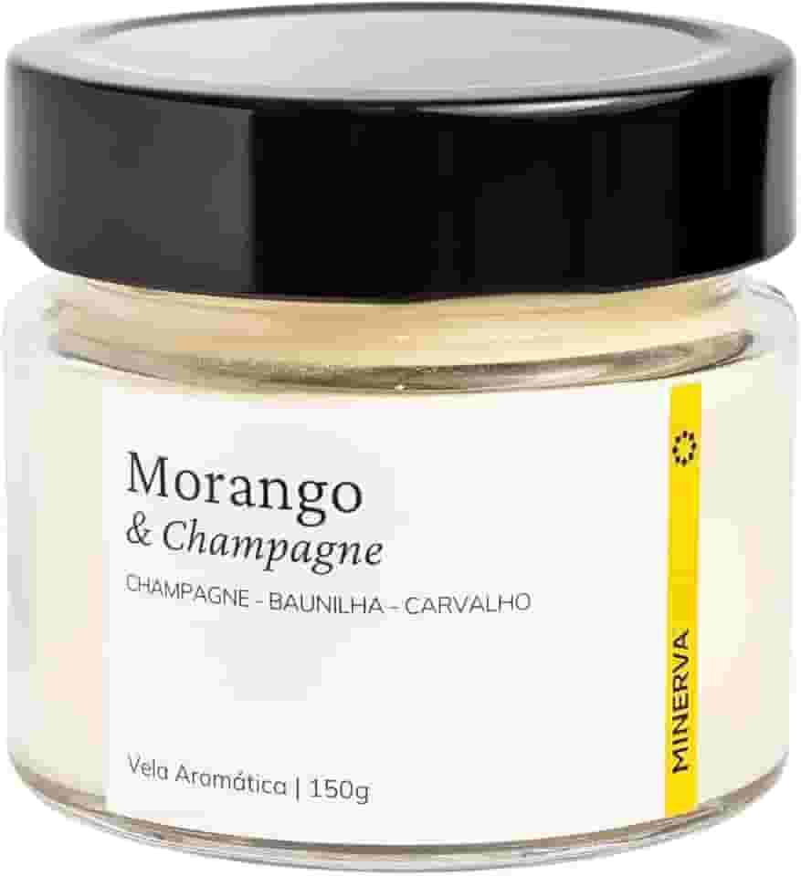 MINERVA - Vela Aromática Perfumada Aroma Champagne e Morango - 150g