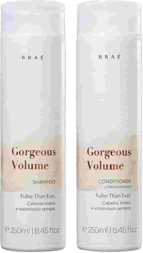 Kit Shampoo e Condicionador Braé Gorgeous Volume - Volume Sem Pesar, Maciez Profissional e Brilho Espelhado, Cabelo Mais Encorpado