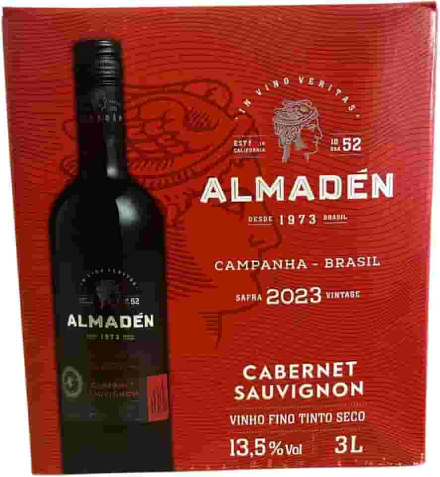 VINHO ALMADEN TINTO SECO CABERNET SAUVIGNON BIB 3 X 3 LTS