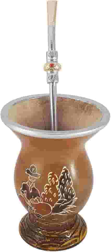 Conjunto Kit Cuia E Bomba Para Chimarrão Mate Terere Porongo Gaucho Promate