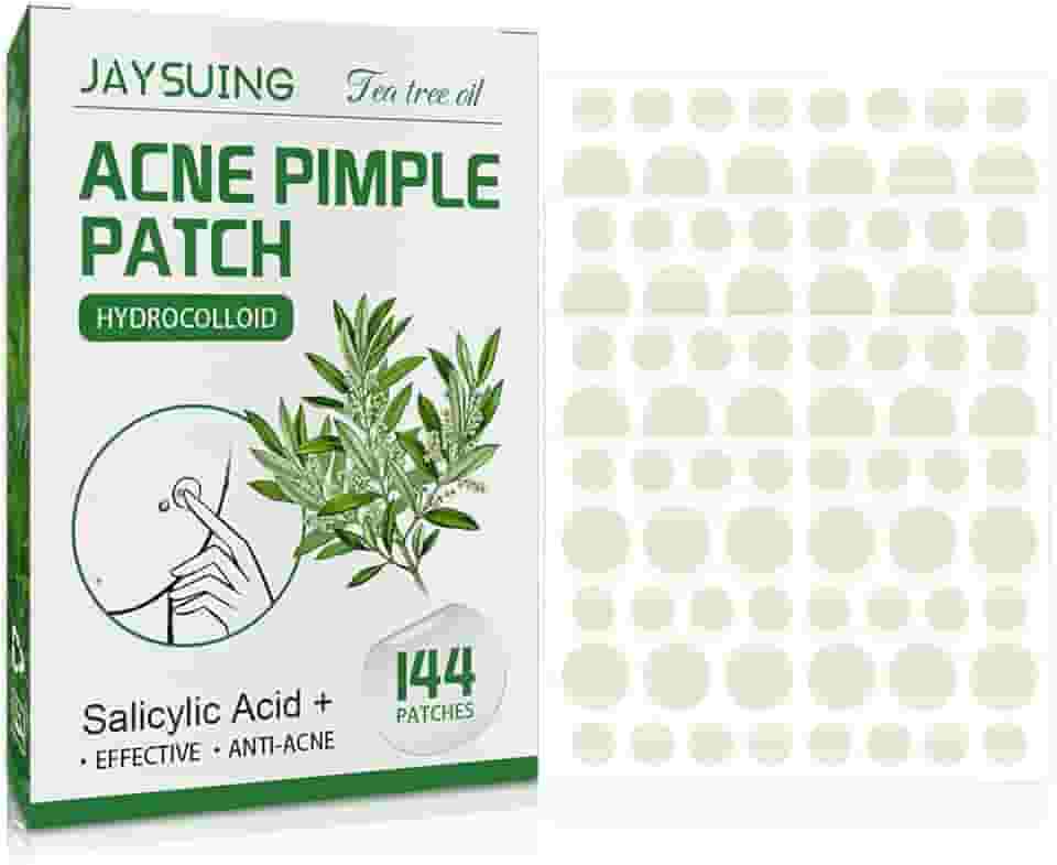 144 Pçs Remendos de Pimple Acne Translúcido Fosco Hidrocolóide Ácido Salicílico Óleo de Tea Tree para Acne Inflamada Melhorar Whiteheads