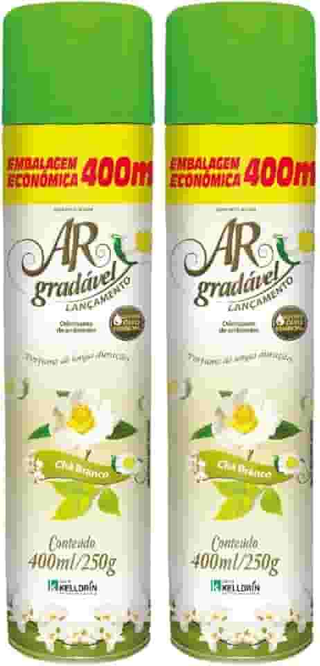 Bom Ar Gradavel Odorizador De Ambientes Chá Branco 400ml 2un