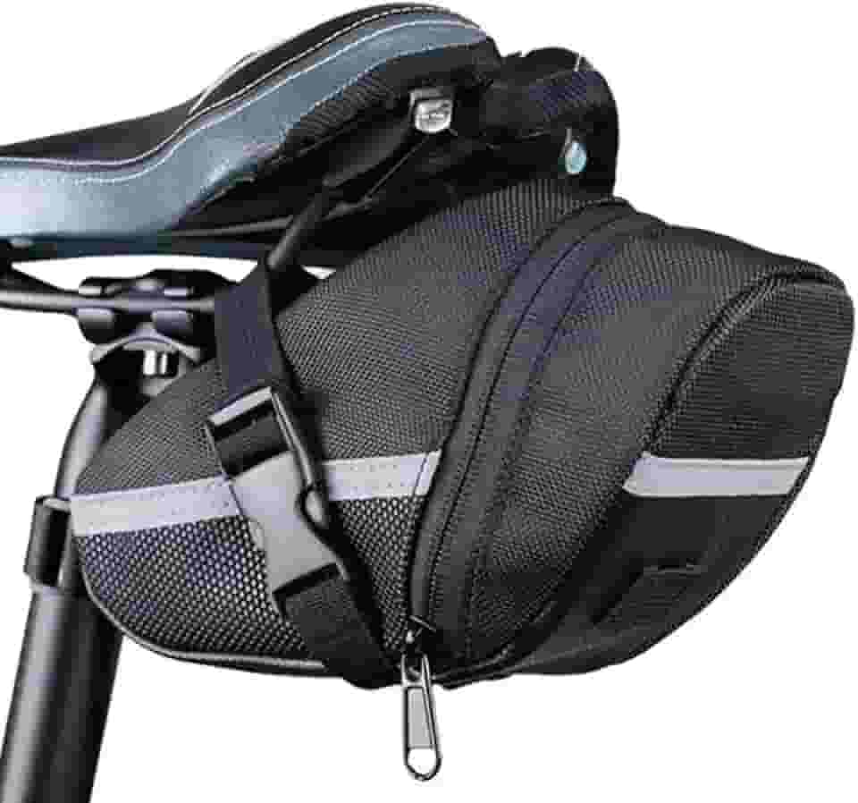 Romacci Bolsa de Selim para Bicicleta à Prova de Chuva com Tira Reflexiva, Acessório para Bolsa de Bicicleta, Compatível com MTB