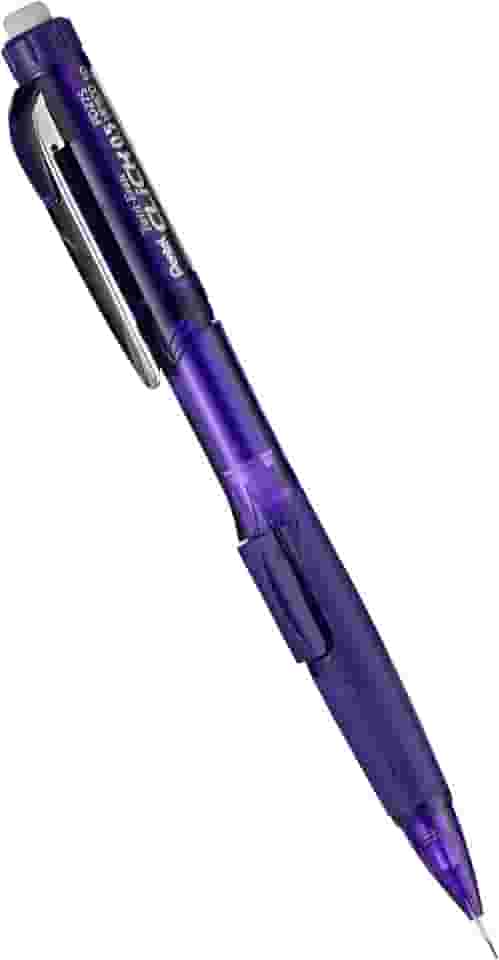 Pentel Lapiseira Twist-Apase Click (Twist-Apase Click Lapiseira, 0,5 mm, tamanho do grafite, violeta, corpo transparente, 1 cada (PD275TV)