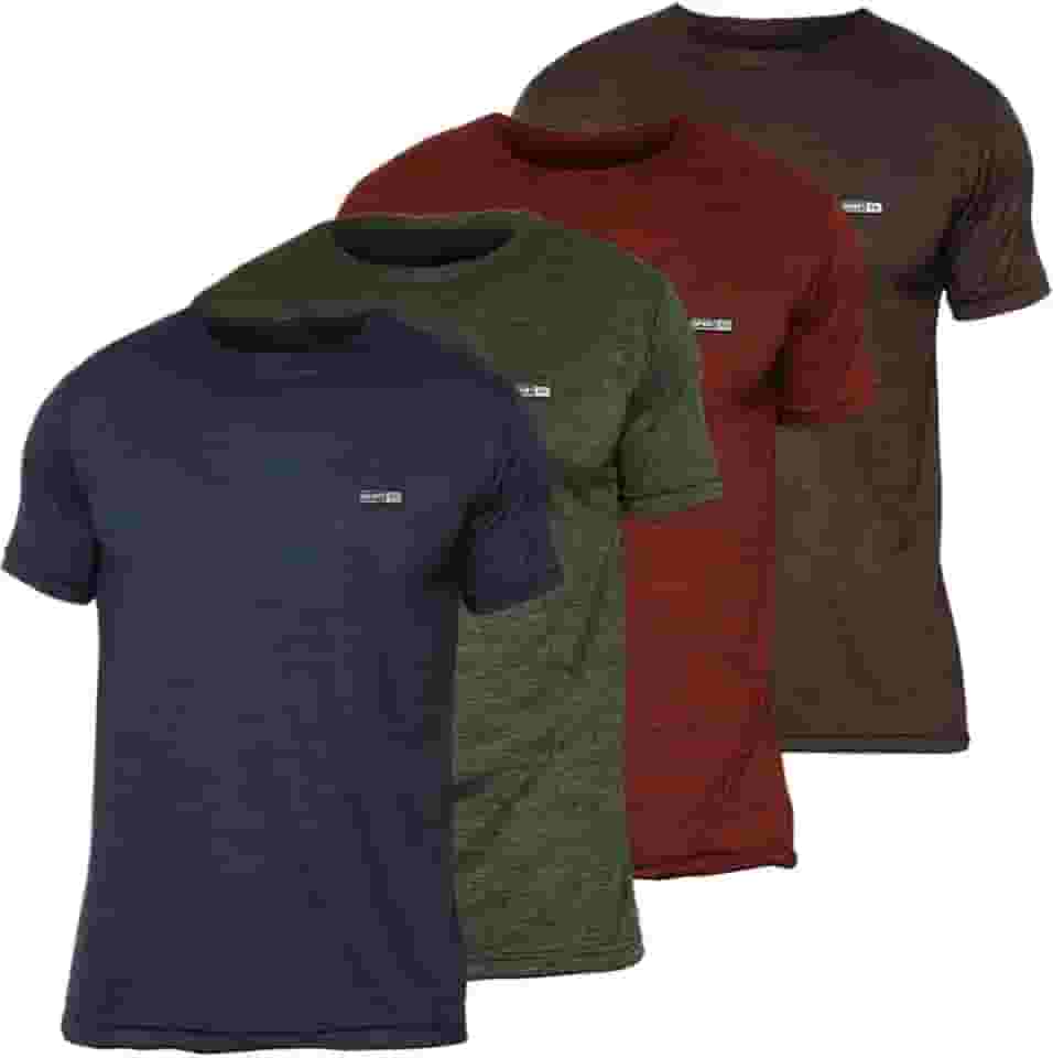 Kit 4 Camisetas Masculinas Dry Fit Malha Fria Manga Curta para Academia Fitness Gola Redonda