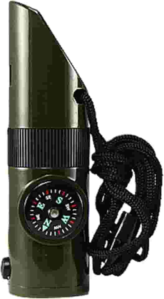 Apito de Sobrevivência Tático 5 em 1 Verde Militar