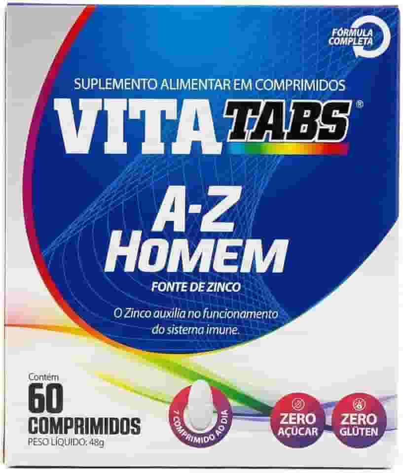 Vitatabs A-Z Homem 60 Comprimidos Suplemento Multivitamínico Masculino Com Vitaminas E Minerais Uso Diário