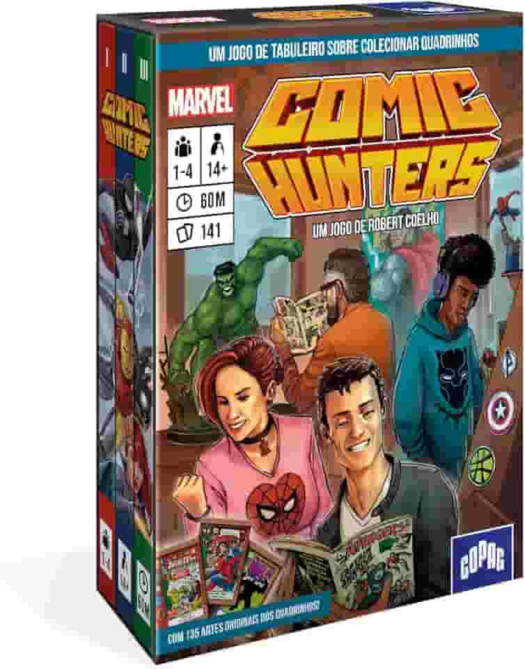 Copag, Marvel Comic Hunters - Jogo de Tabuleiro, 141 Cartas
