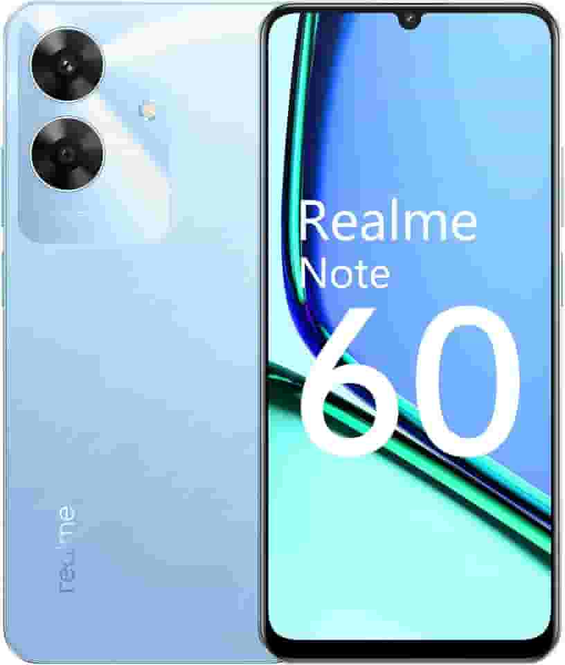 Celular Realme Note 60 RMX3933 4 GB de RAM/256 GB/UNISOC T612 Octa Core, Bateria de 5000mAh e tela de 6,74", C�mera Super N�tida de 32 MP - Smartphone Voyage Blue (Azul)
