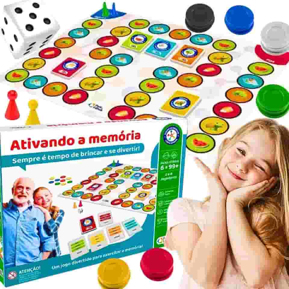 Ativando a memória jogo tabuleiro brinquedo educativo pedagogico aprendizagem didatica ludico escolar para crianças 7 anos presente menino menina natal aniversário