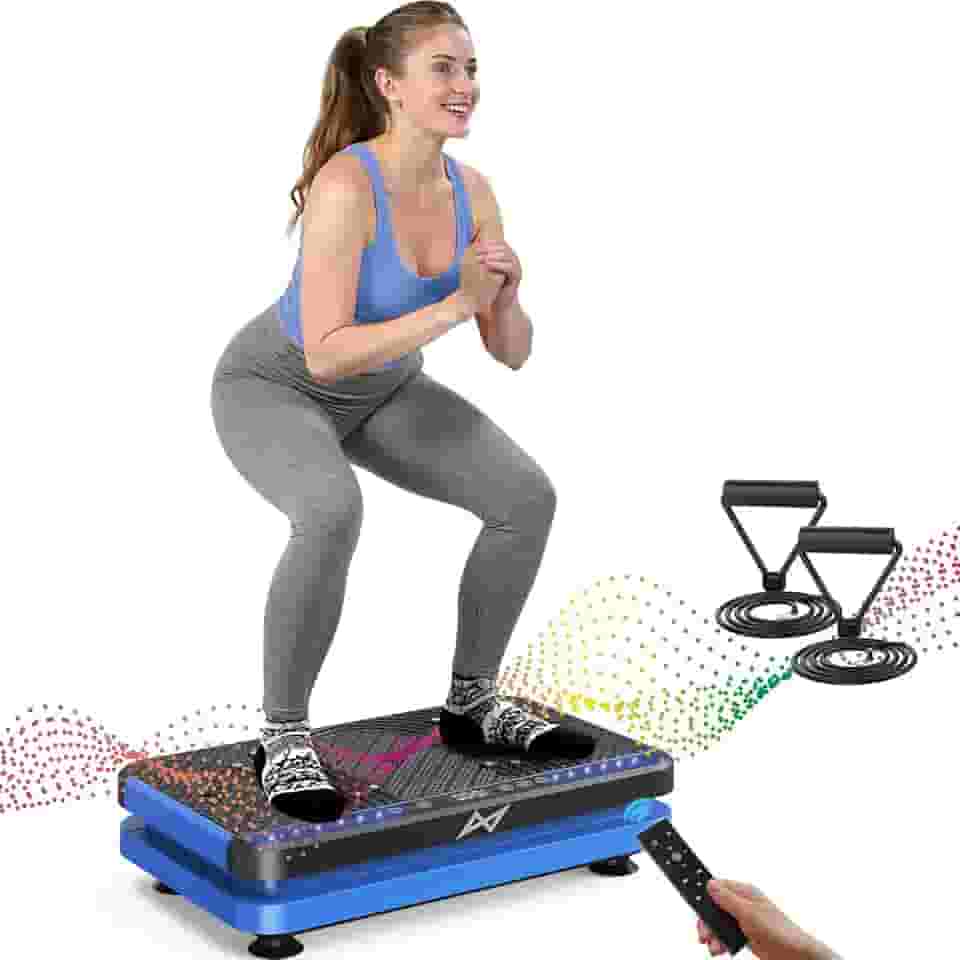 AXV Plataforma De Fitness Com Plataforma Vibratória, Máquina De Exercícios, Drenagem Linfática Vibratória, Agitador De Corpo Inteiro, Suporte Vibratório, Prancha De Agitação, Academia Esportiva Par